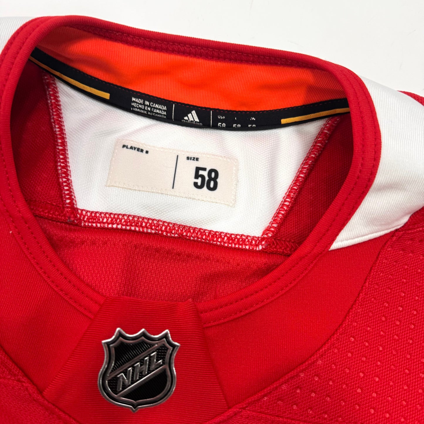 Used Red Chicago Blackhawks Adidas MIC Practice Jersey | Size 58 | Rutta #44 - Top Flight Hockey
