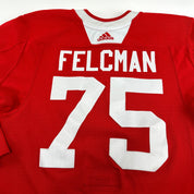 FELCMAN #75 - Red Chicago Blackhawks Practice Jersey - Adidas MIC Size 58 - Top Flight Hockey