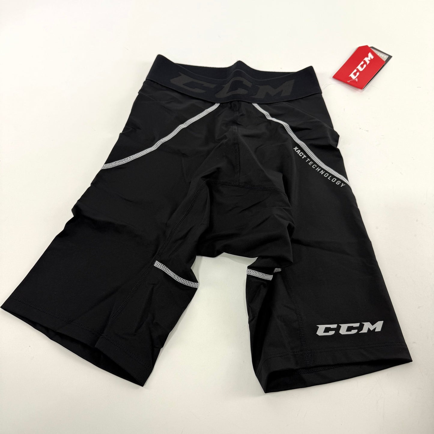 New Black CCM Mens Xact Compression Short | Senior S | #191520509972