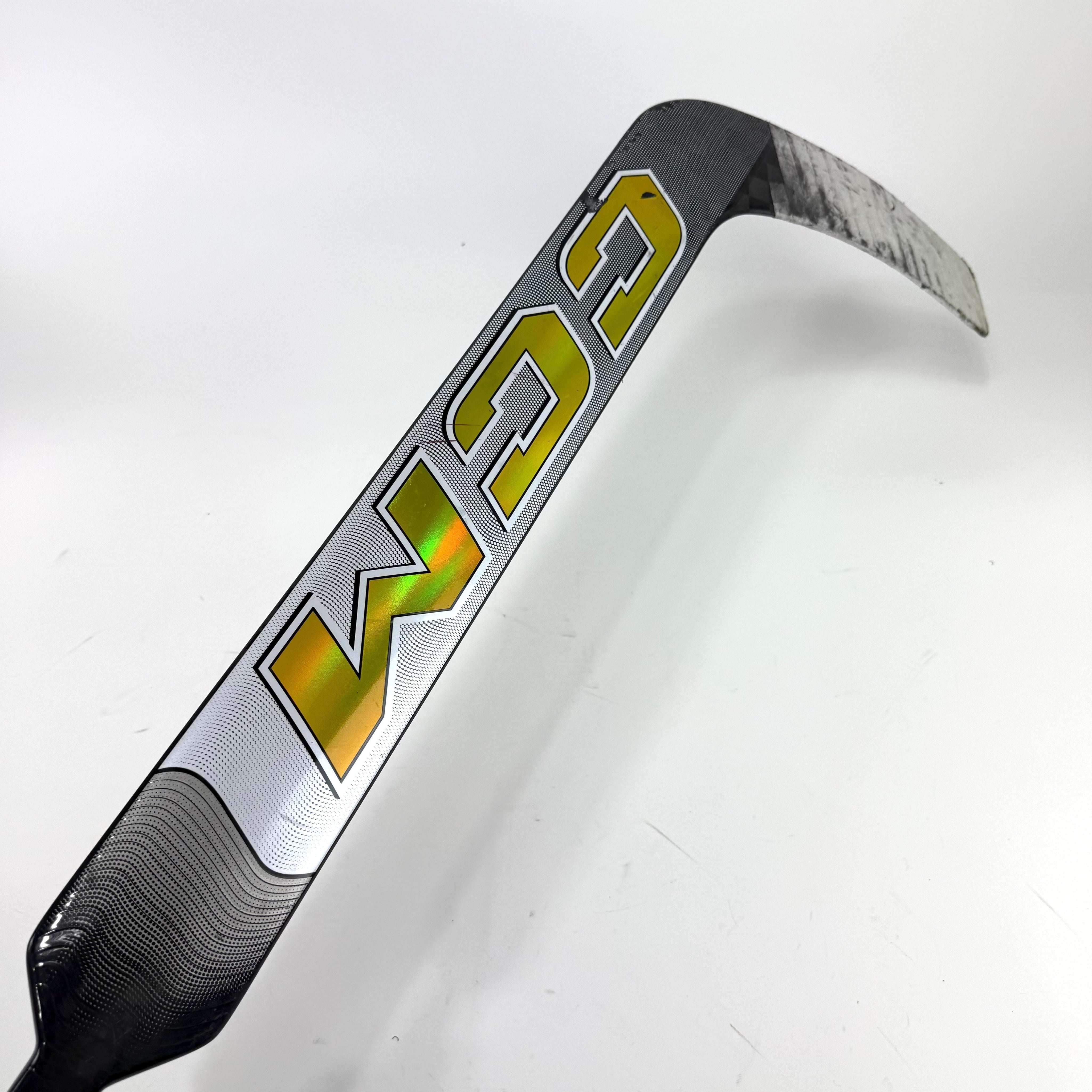 Repaired Regular Gold CCM XF Pro Goalie Stick | 26" Paddle W31 Curve | D27