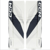 New CCM White and Navy E Flex 6.5 Goalie Pads | 30+1" | #191520631307 - Top Flight Hockey