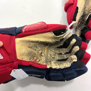 Used Navy/Red/White Bauer Supreme 3S Pro Gloves | 14" | A4 - Top Flight Hockey