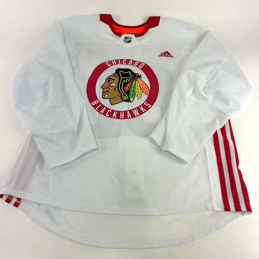 STILLMAN #61 - White Chicago Blackhawks Camp / Practice Jersey - Adidas MIC Size 56