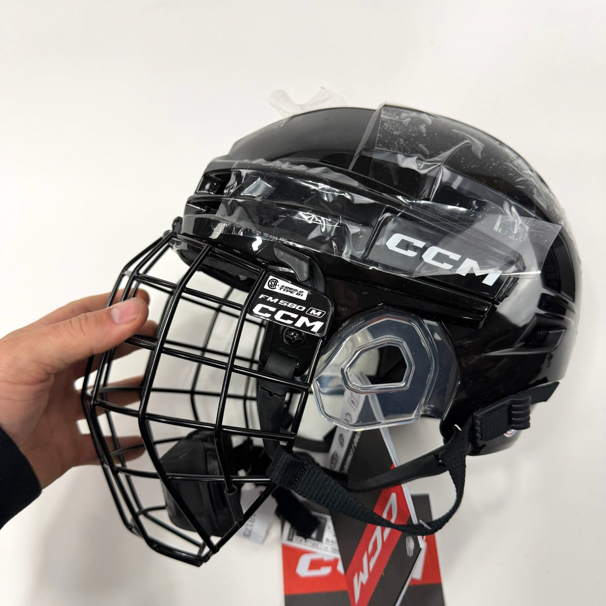 New Black CCM Tacks 720 Helmet Cage Combo | Medium | AB173 - Top Flight Hockey
