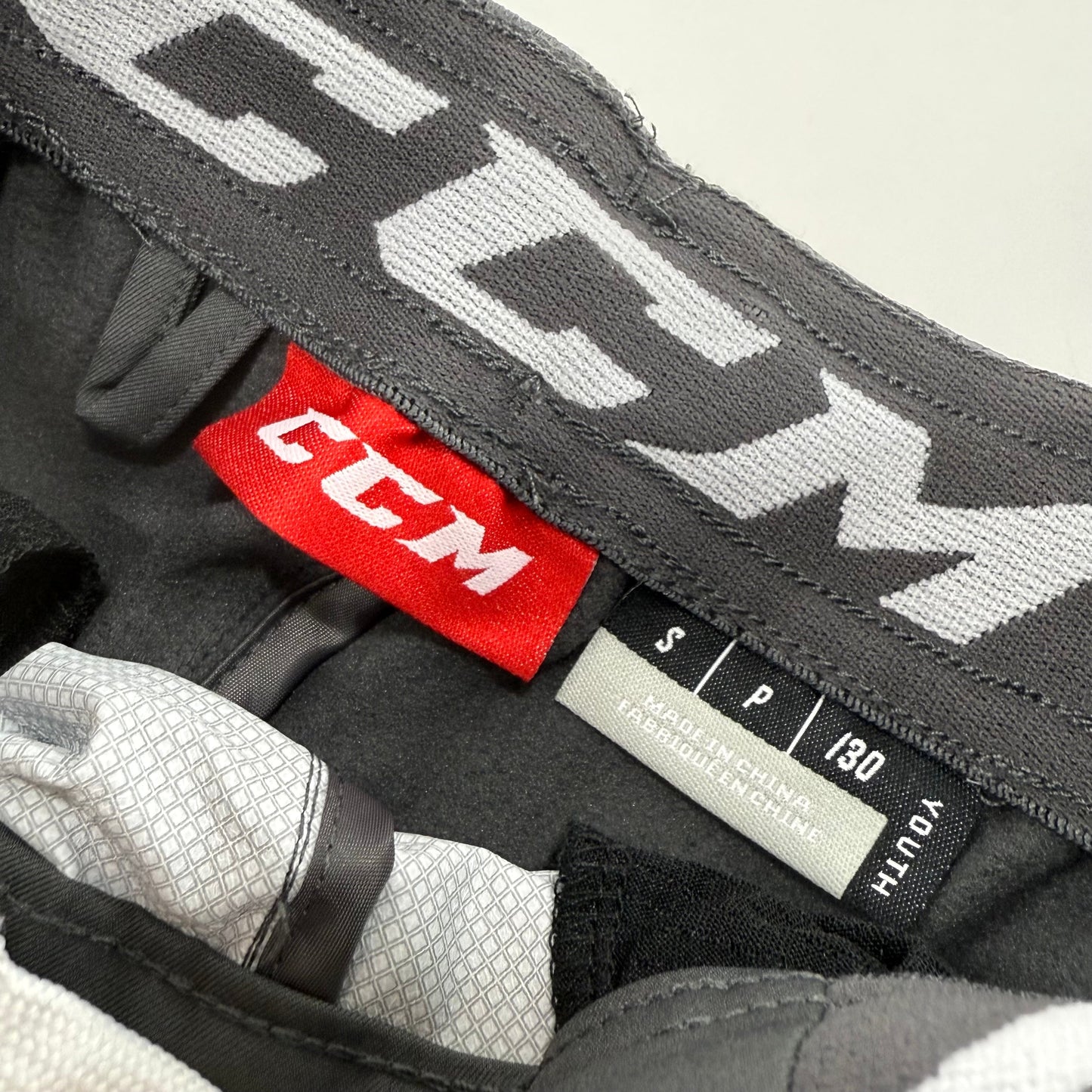 New Charcoal CCM Youth Hockey Warm Up Pants | Youth S | #888600716169 - Top Flight Hockey