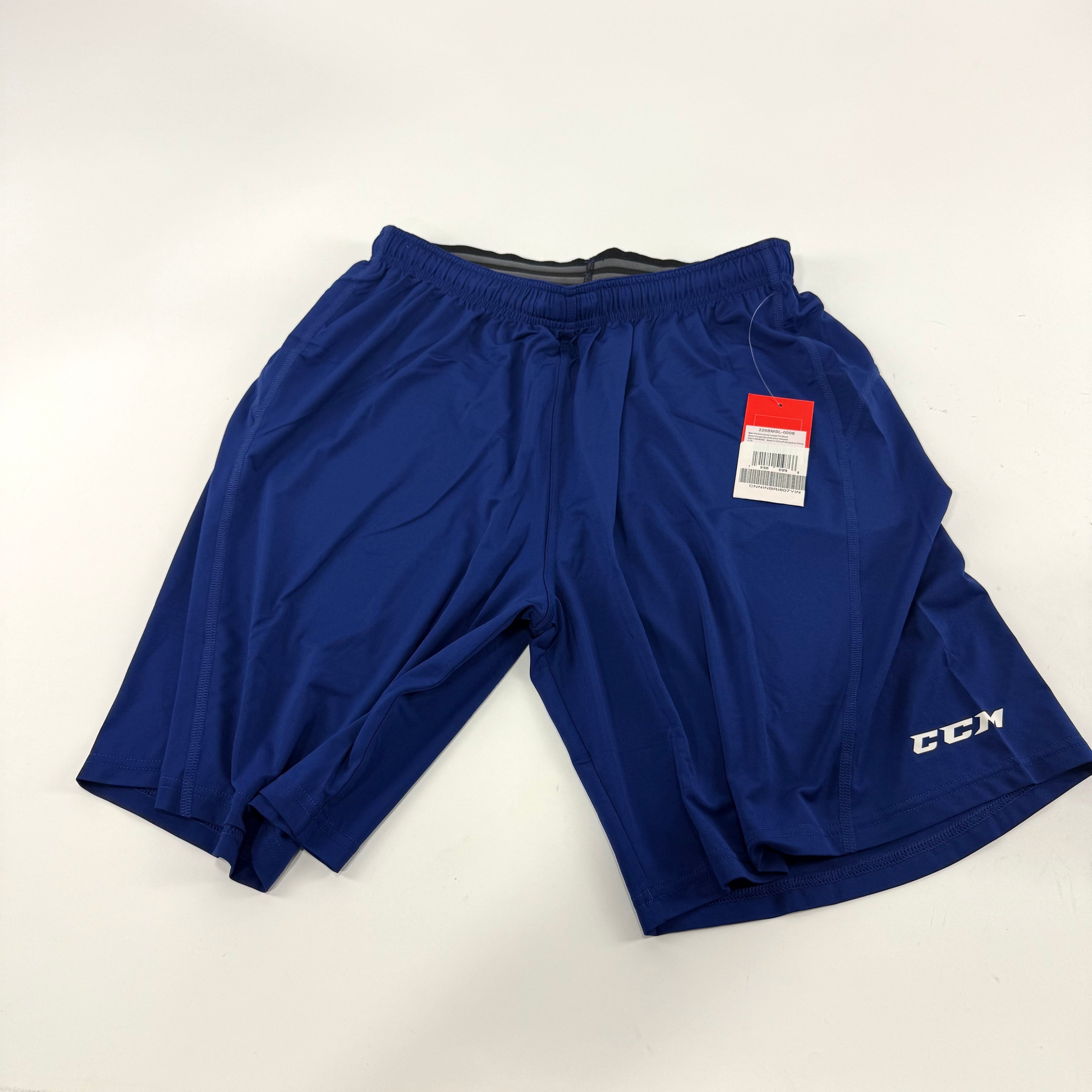 New Navy CCM Mens Performance Loose Fit Shorts | Senior L | #191520519766 - Top Flight Hockey