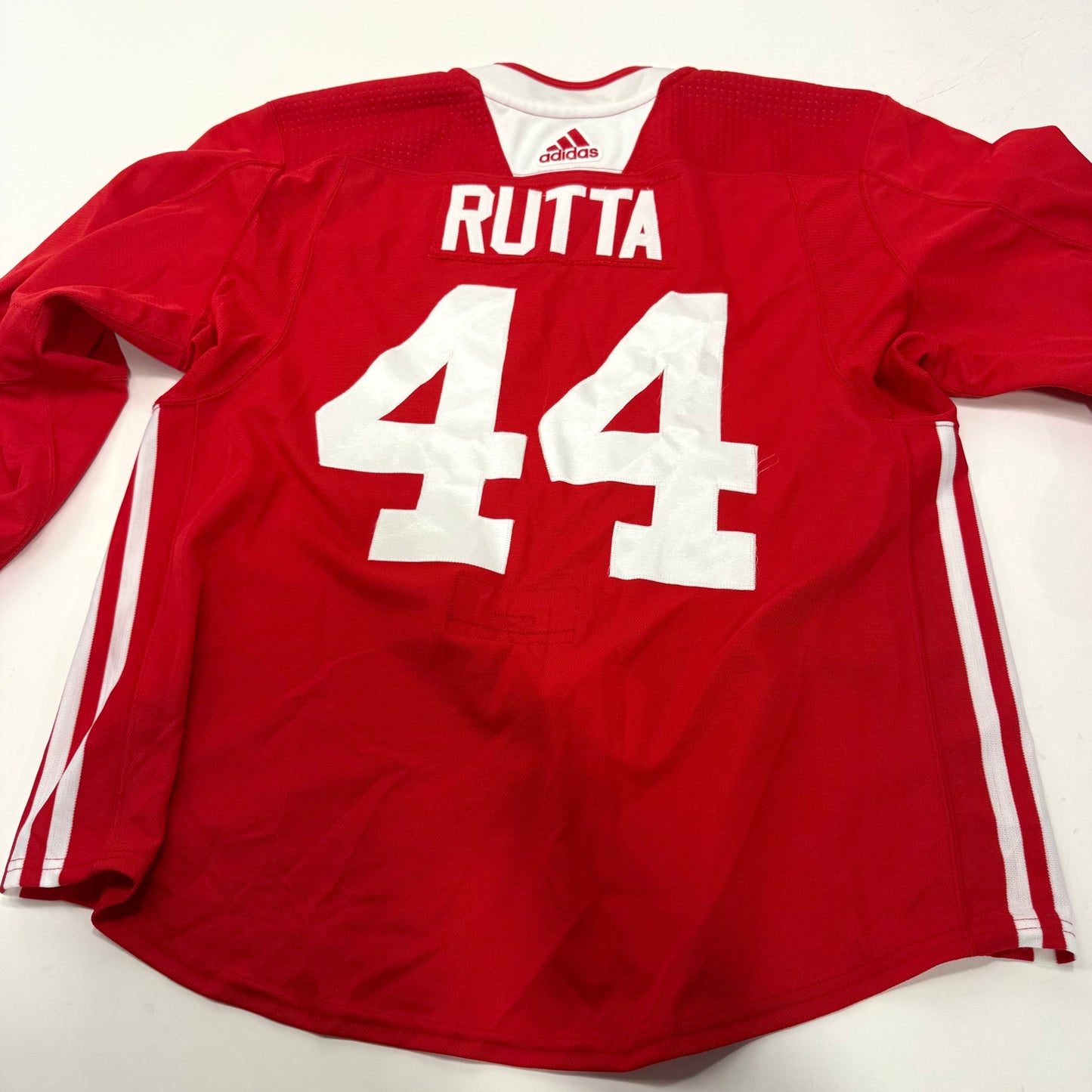 Used Red Chicago Blackhawks Adidas MIC Practice Jersey | Size 58 | Rutta #44 - Top Flight Hockey