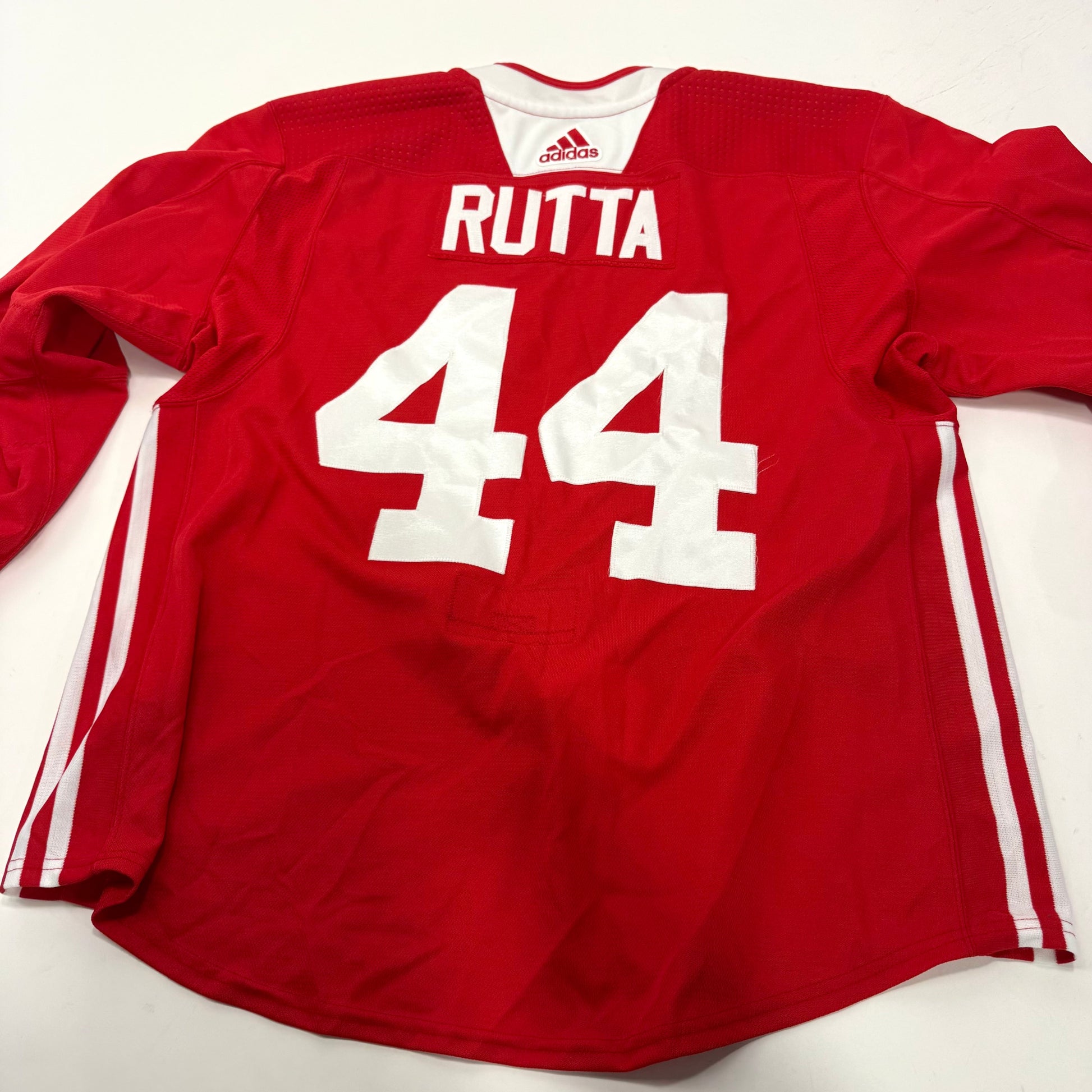 Used Red Chicago Blackhawks Adidas MIC Practice Jersey | Size 58 | Rutta #44 - Top Flight Hockey