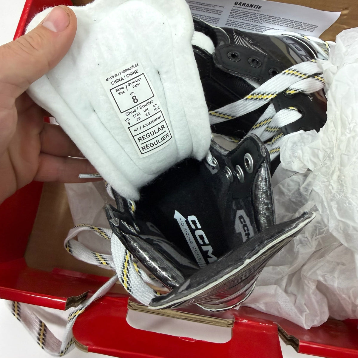 New CCM Super Tacks AS-V Skates | Size Youth 8 Regular - #AB118 - Top Flight Hockey