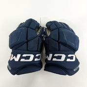 Used Navy CCM Jetspeed Pro Gloves | 14" | D361