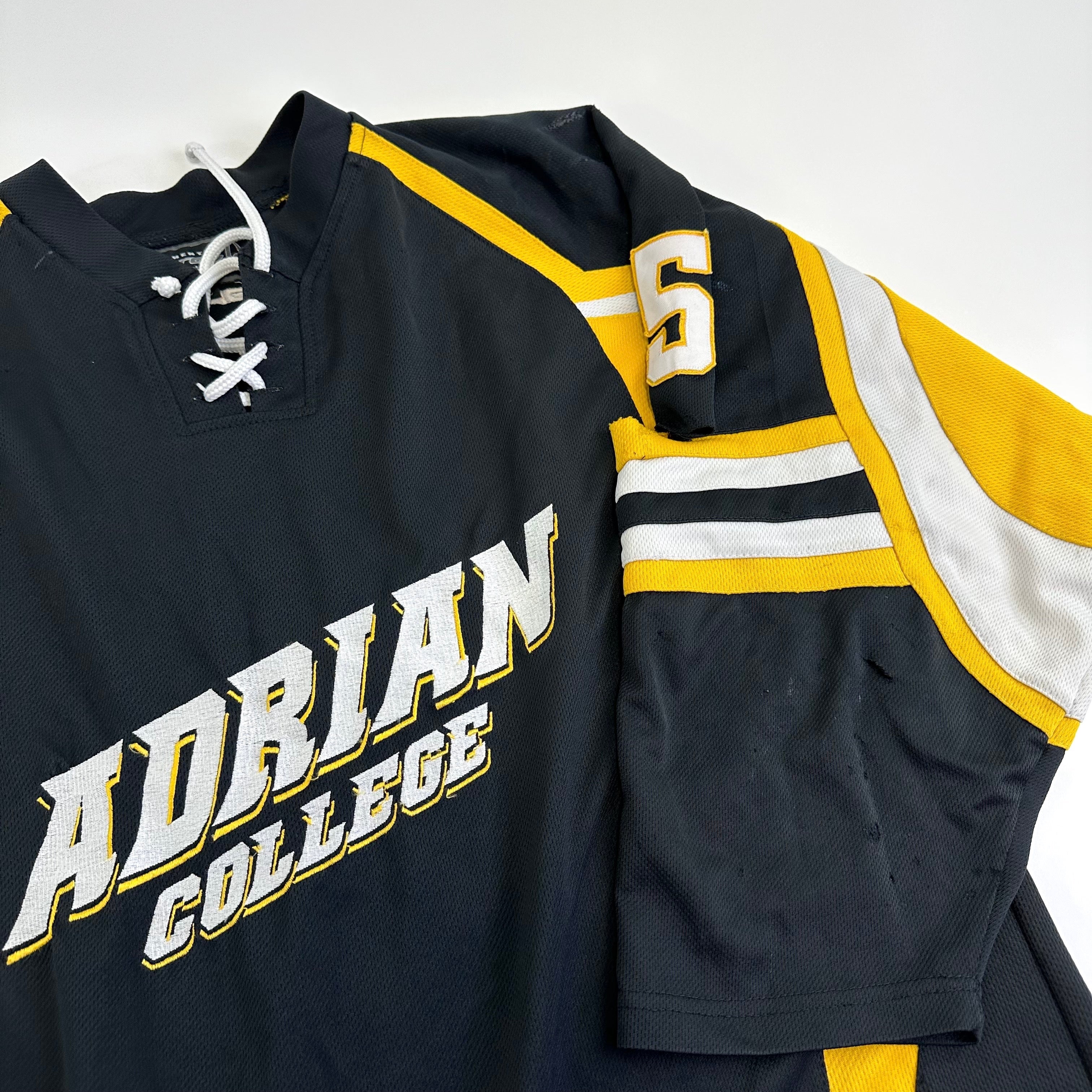 Used Adrian College Black Harrow Mens Game Jersey | Size XL | #5