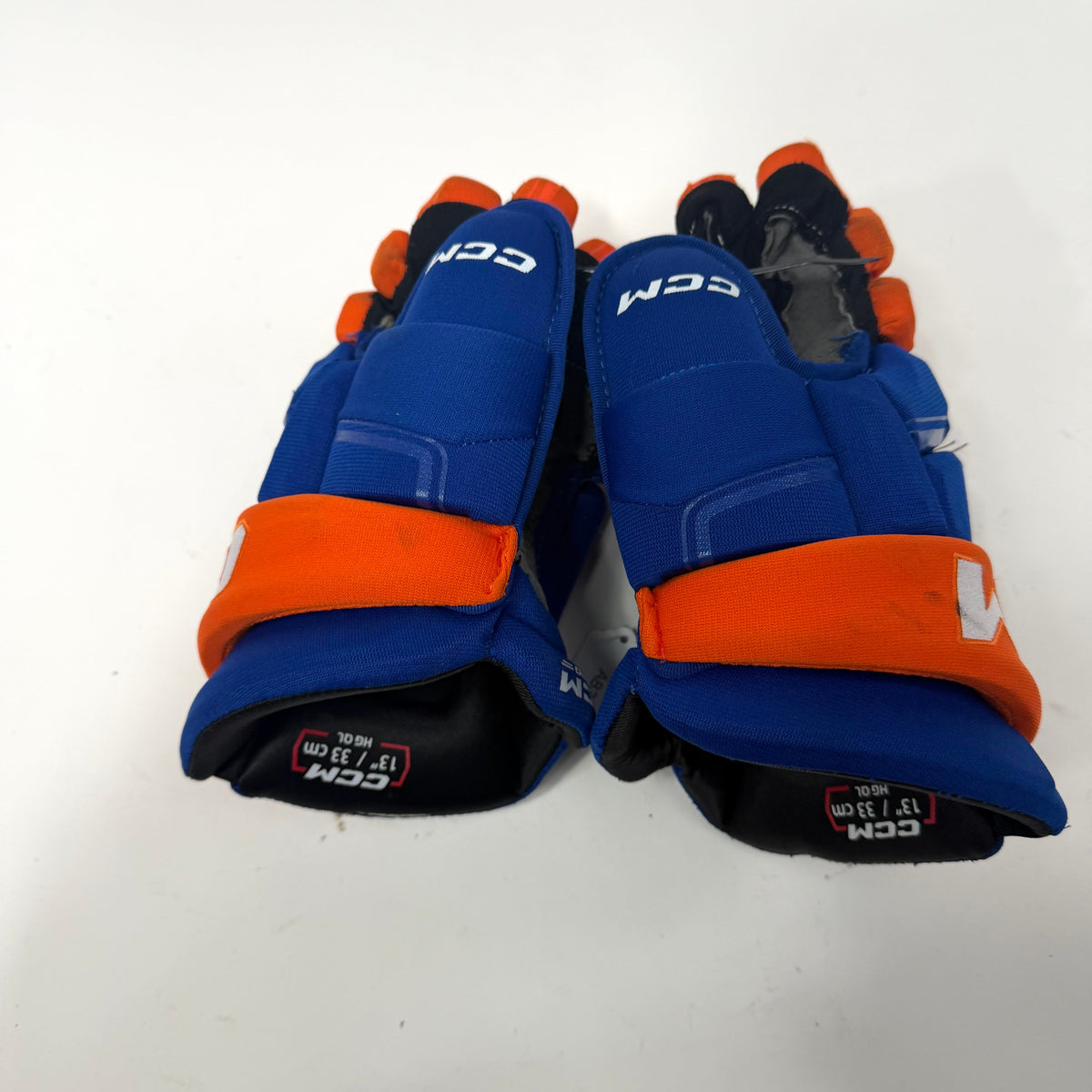 Used Royal and Orange CCM HGQL Gloves | 13" | AB395 - Top Flight Hockey