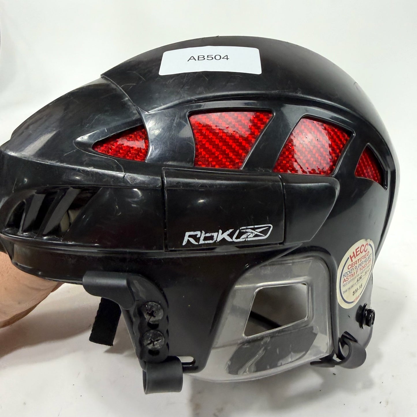 Used Black and Red Reebok 8K Helmet | Senior Small | AB504