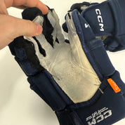 Used Navy CCM Tacks Pro Gloves | 14" | D371