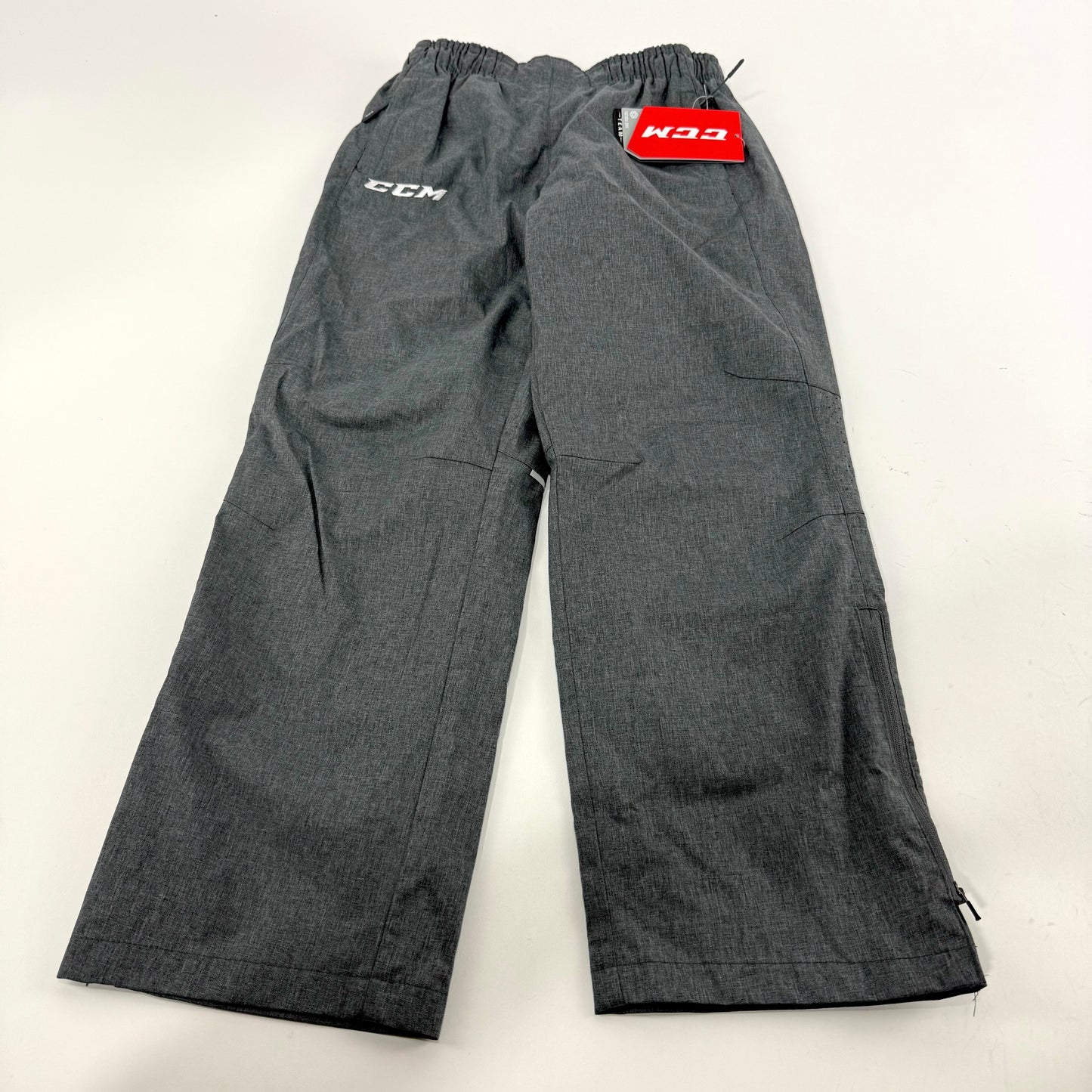 New Dark Grey CCM Youth Premium Hockey Warm Up Pant | Youth M | #888600267661