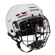 New CCM White Tacks 70 Helmet Combo | Senior L | #191520440244 - Top Flight Hockey