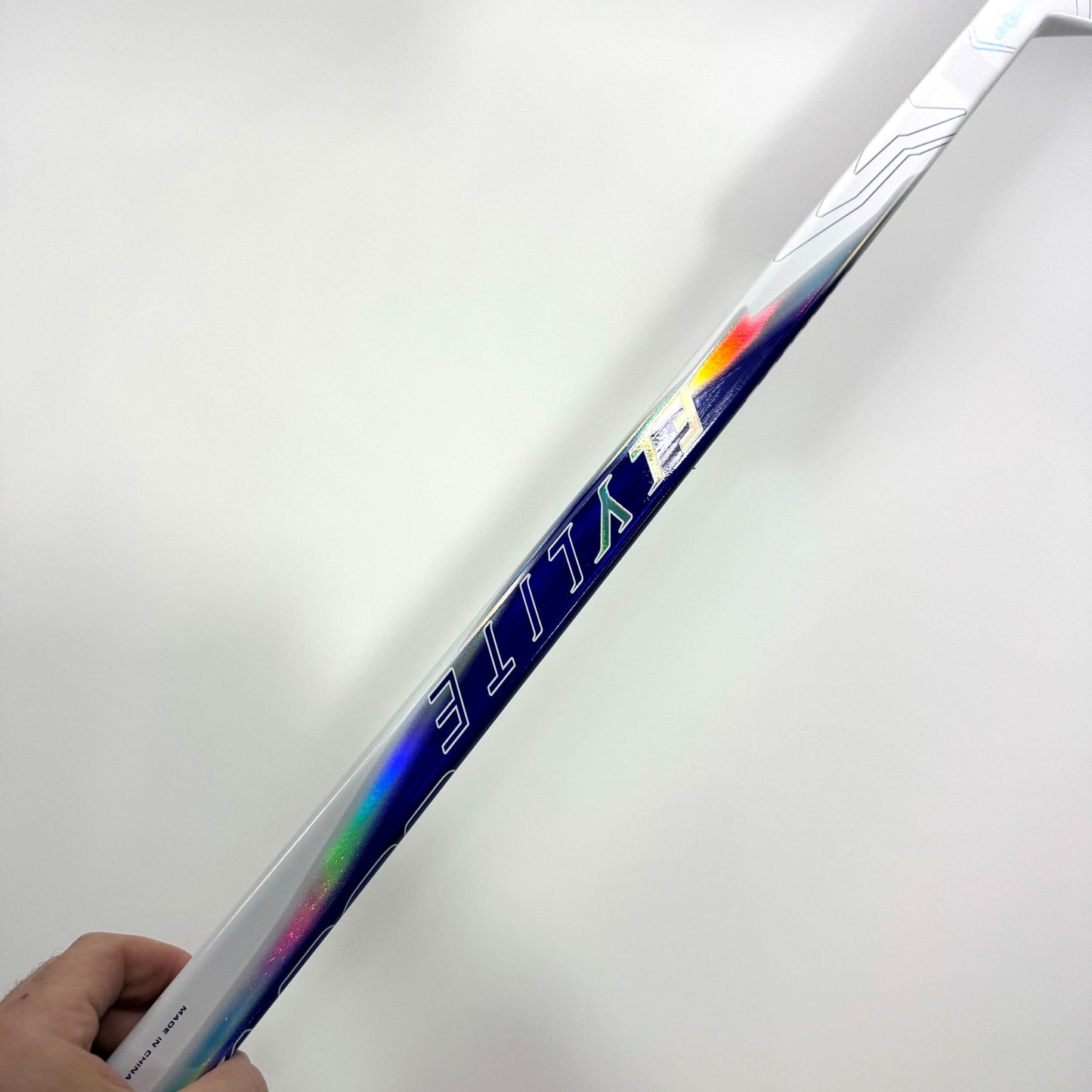 New Regular Purple and White Bauer Flylite Goalie Stick | 25.5" Paddle P31C Curve | BH430 - Top Flight Hockey