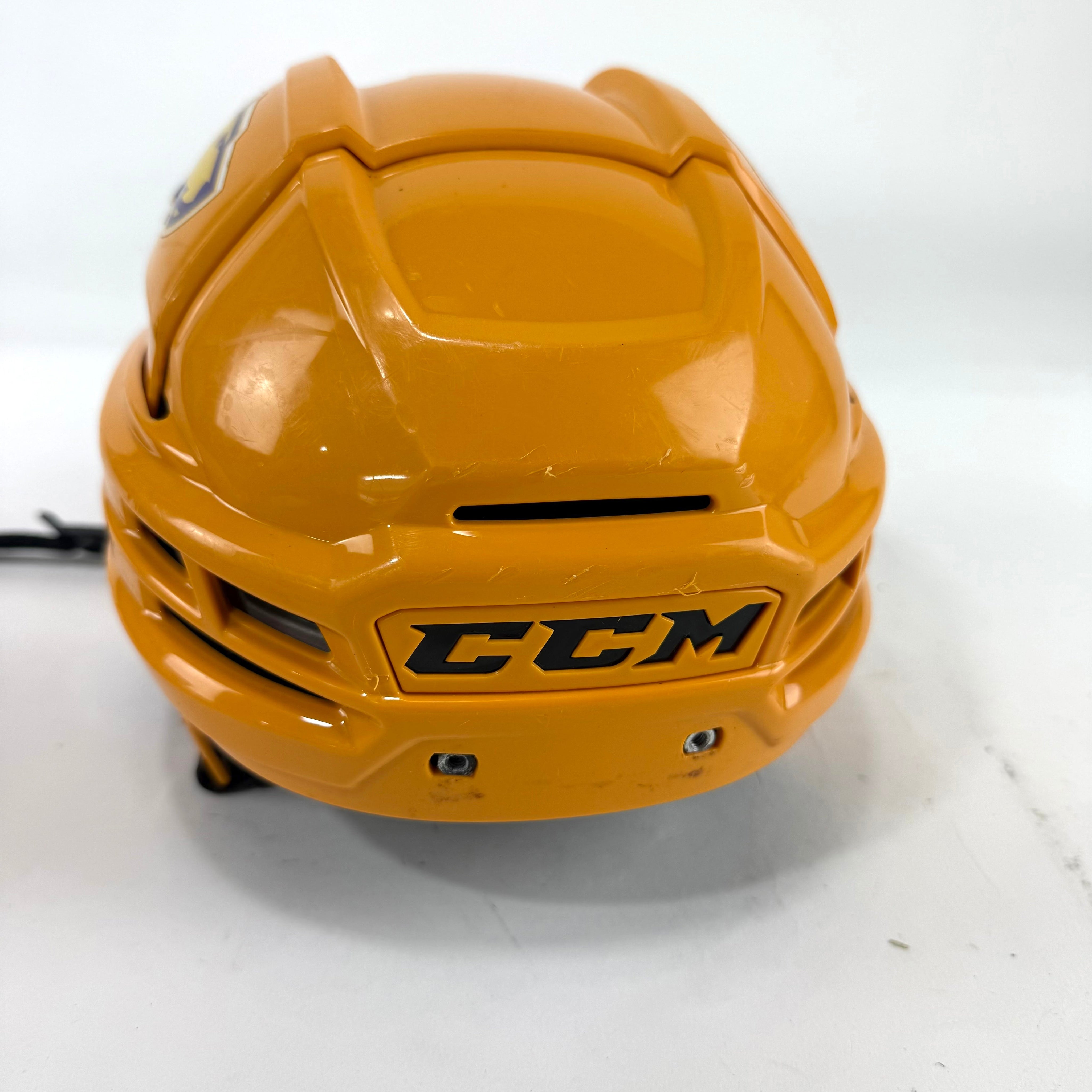 Used Sunflower Yellow CCM Tacks 910 Helmet | Small | E507 - Top Flight Hockey