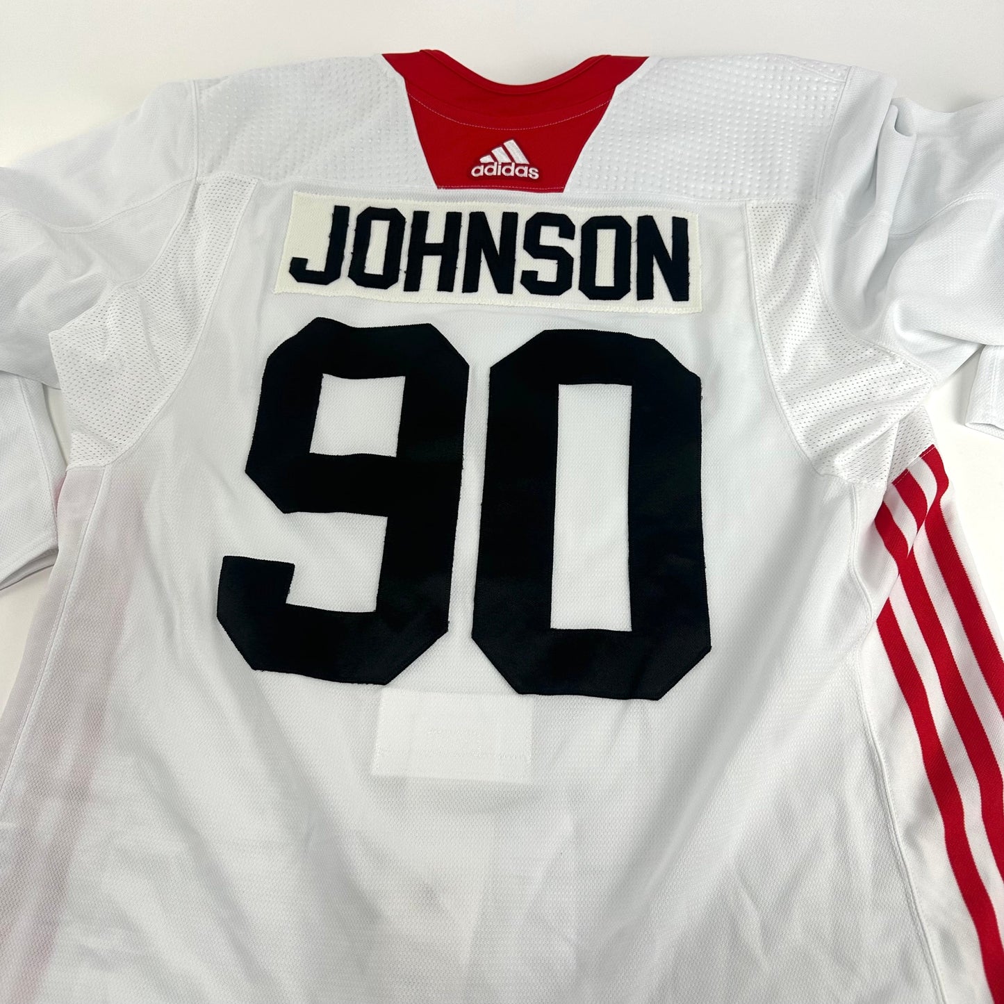 JOHNSON #90 - White Chicago Blackhawks Camp / Practice Jersey - Adidas MIC Size 56