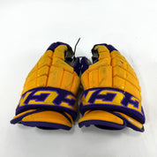 Used Yellow and Purple CCM 4 Roll Pro Gloves | 14" | E456 - Top Flight Hockey