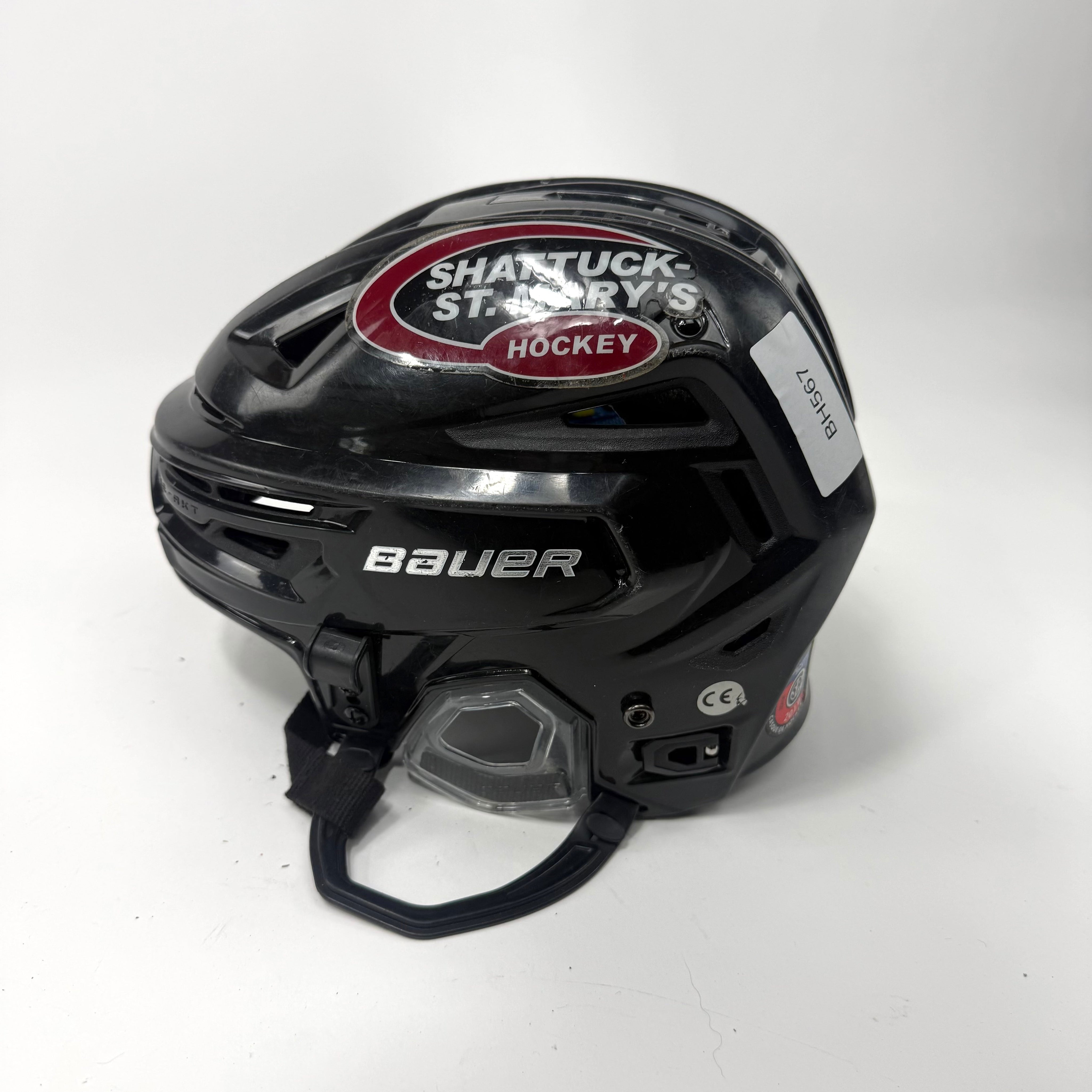 Used Black Bauer Re-akt 150 Helmet | Medium | Shattuck St. Mary's #20 | BH567 - Top Flight Hockey
