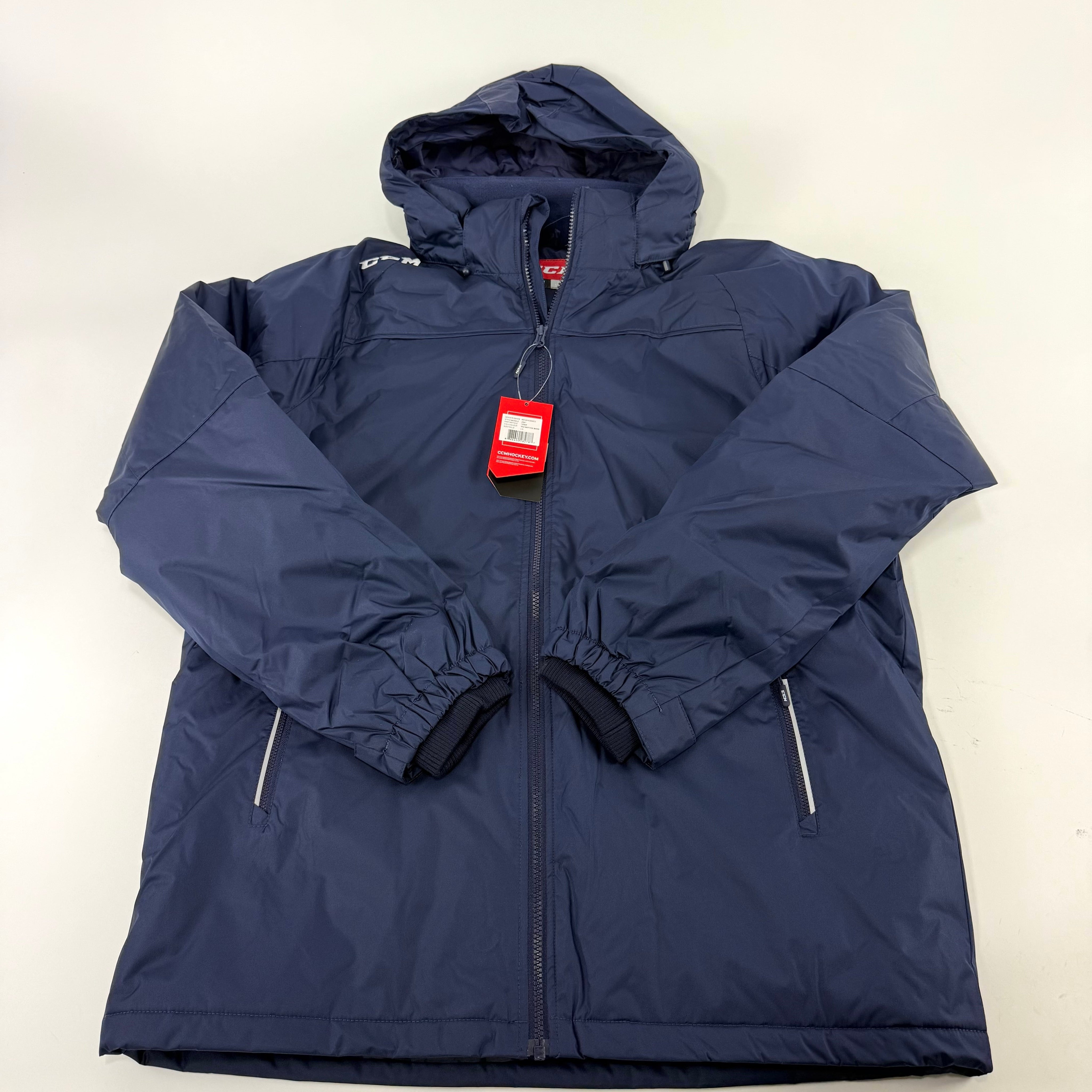 New Navy CCM Mens Team Winter Jacket | Senior L | #888600282787 - Top Flight Hockey