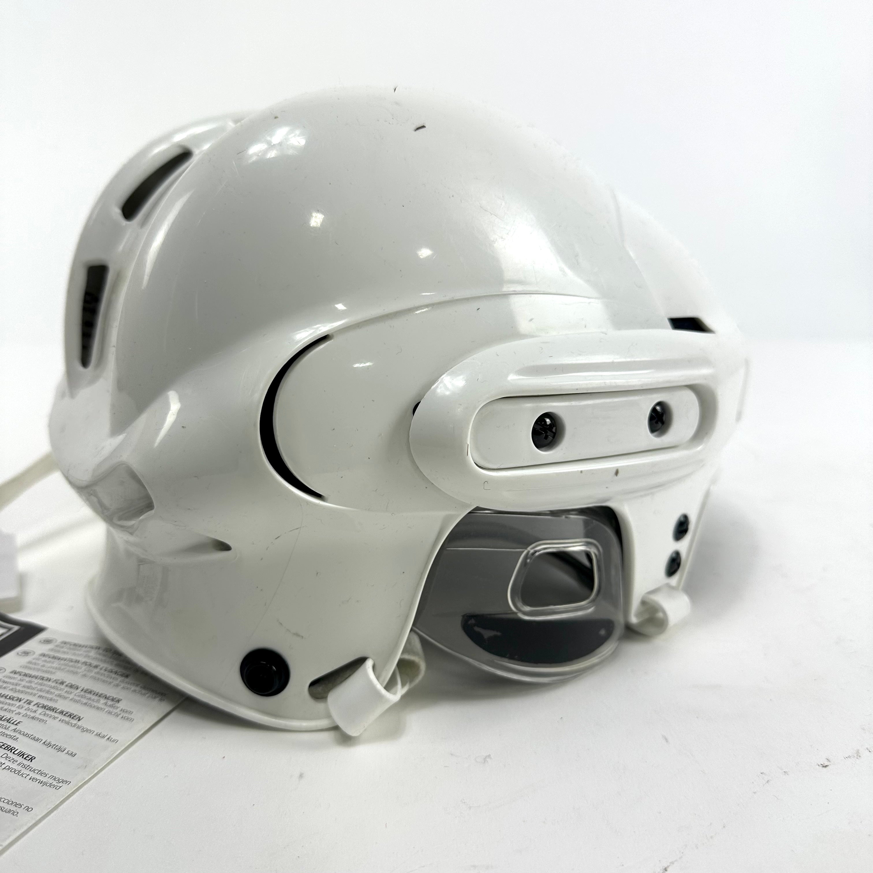 New White CCM Tacks 852 Helmet | Medium | L310 - Top Flight Hockey
