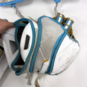 Used White/yellow/blue Bauer Vapor Hyperlite Full Right Goalie Set | 37+ (XXL) - Top Flight Hockey