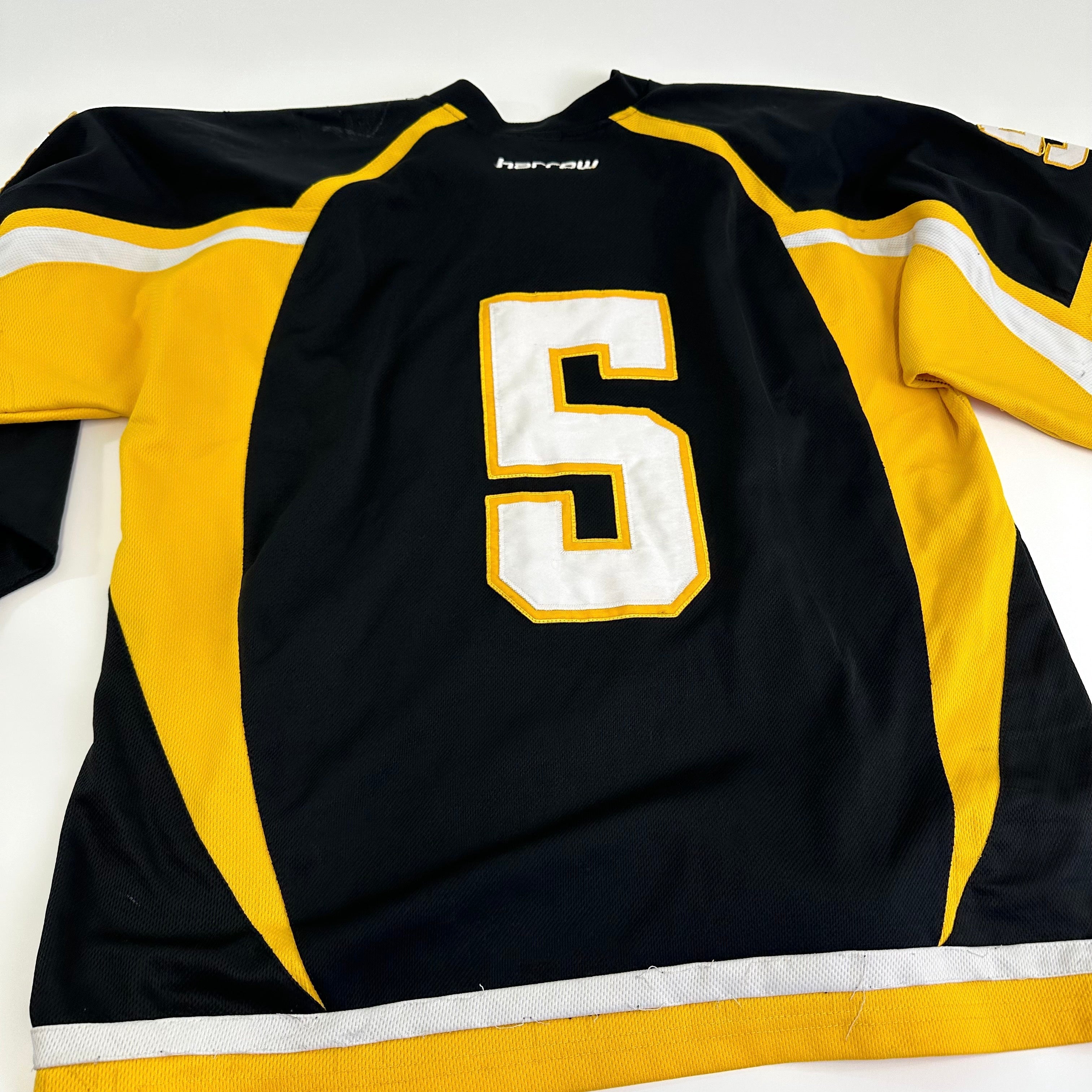 Used Adrian College Black Harrow Mens Game Jersey | Size XL | #5