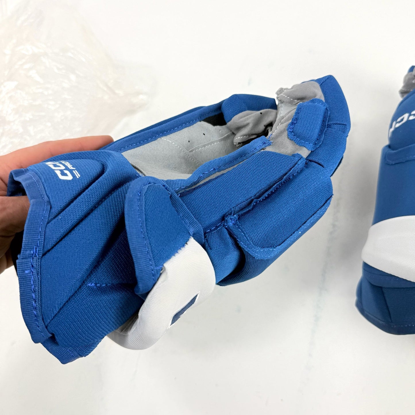New Blue and White CCM HG12 Gloves | Colorado Avalanche | 15" - #191035289819