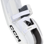 New CCM White E Flex 6.9 Goalie Leg Pads | 33+1" | #191520631468 - Top Flight Hockey