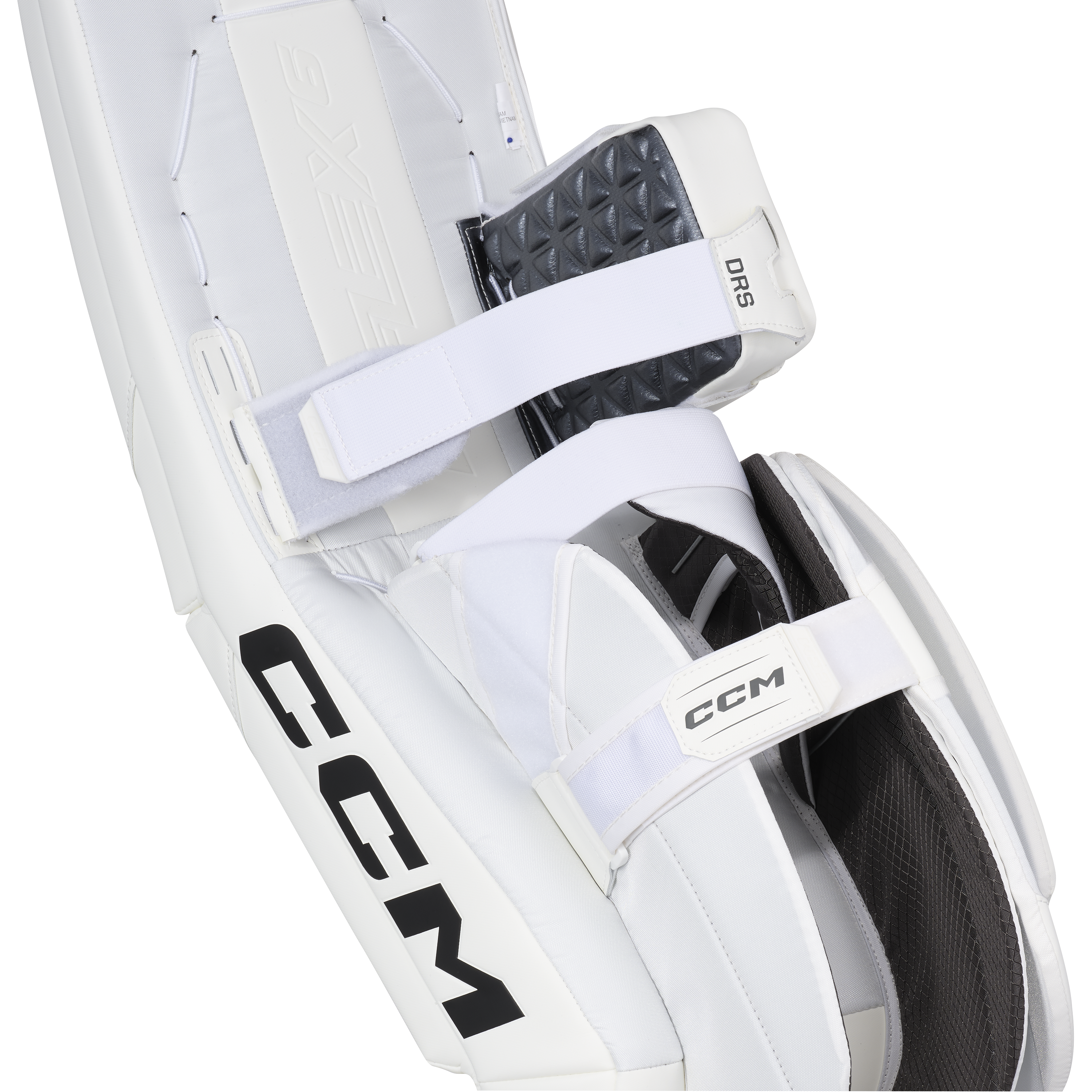 New CCM White E Flex 6.9 Goalie Leg Pads | 32+1" | #191520631529 - Top Flight Hockey