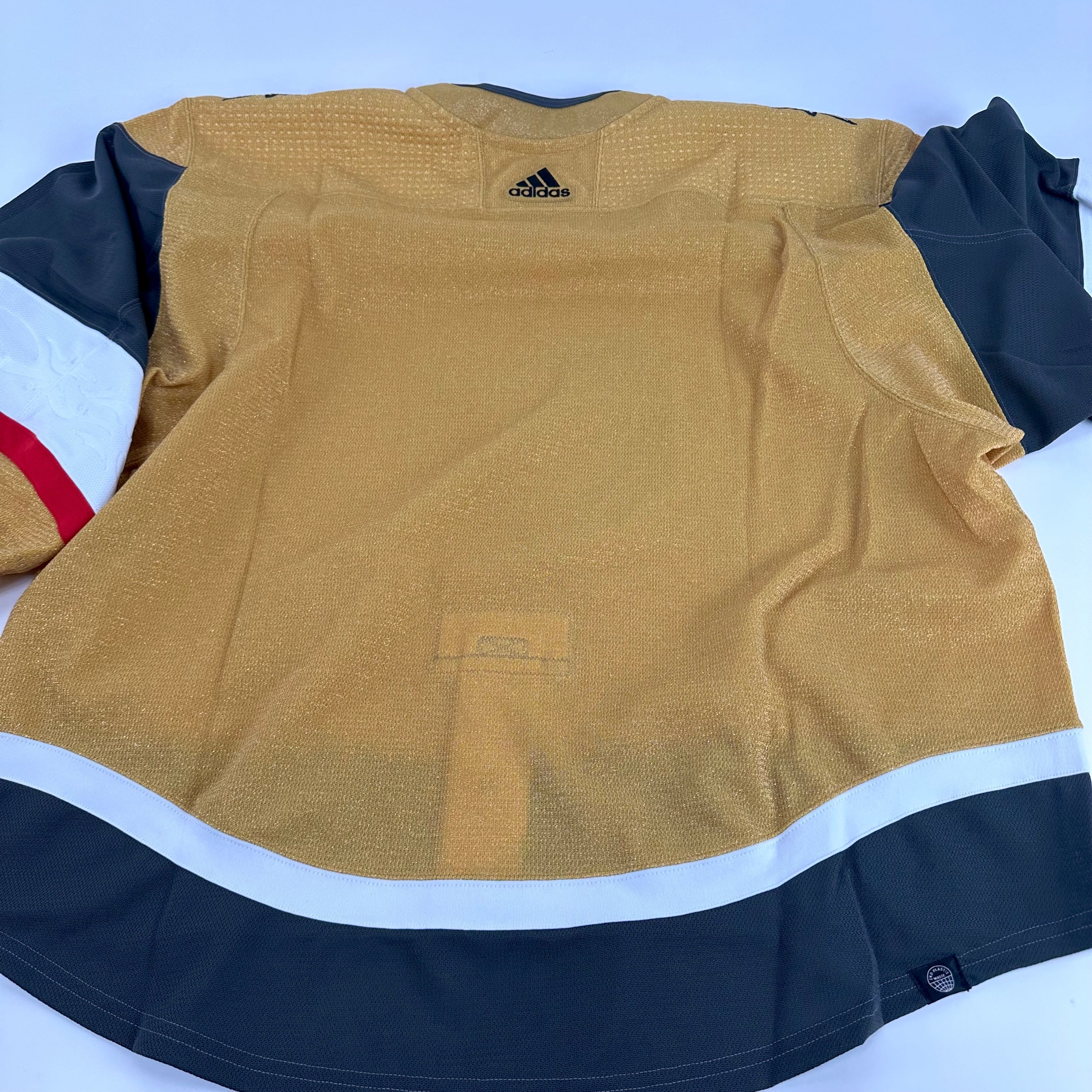 Brand New GOLD Primegreen Vegas Golden Knights MIC Made in Canada Blank Game Jersey - Size 58G