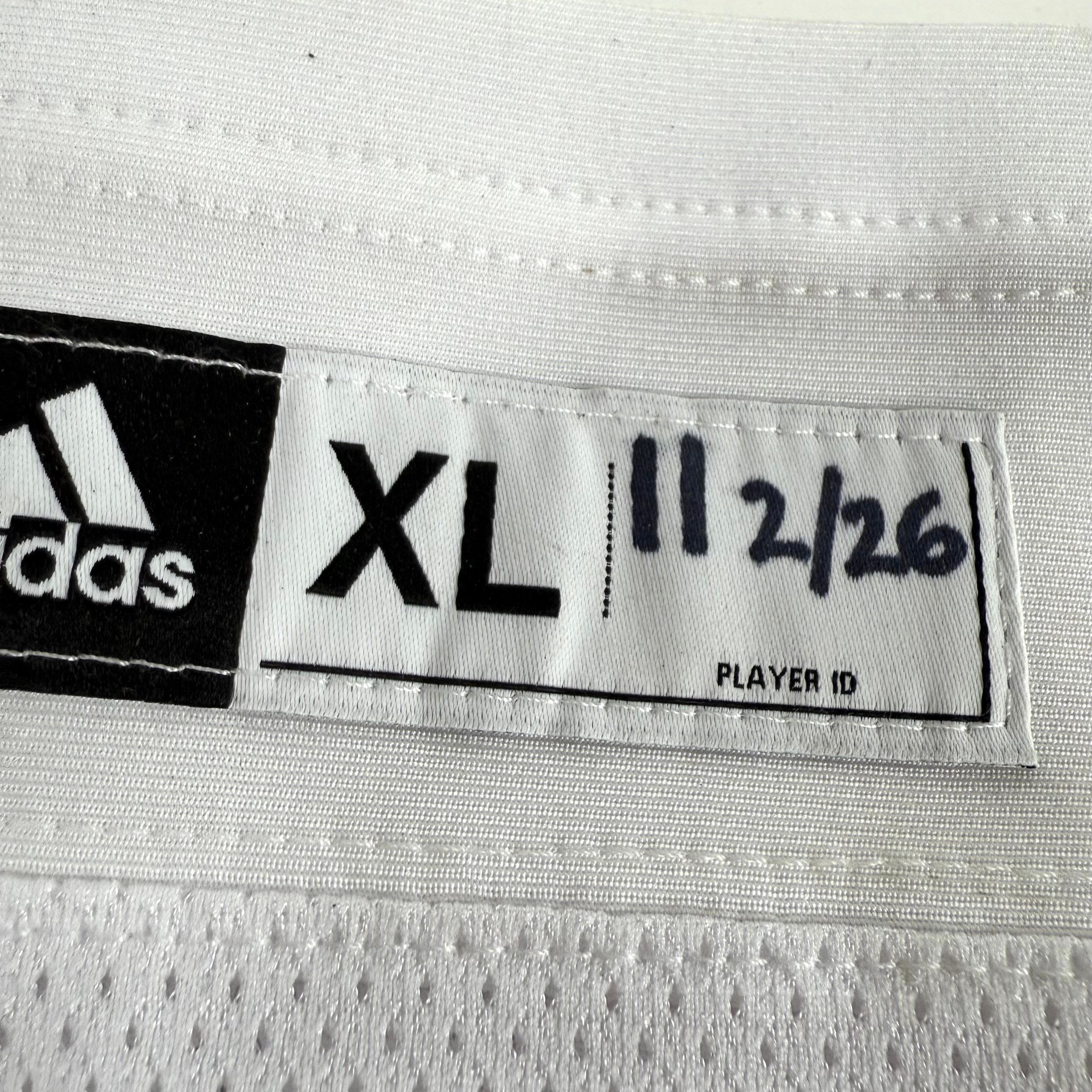 Used Anze Kopitar White Adidas LA Kings Socks | XL - Pair used 2/26 - Top Flight Hockey