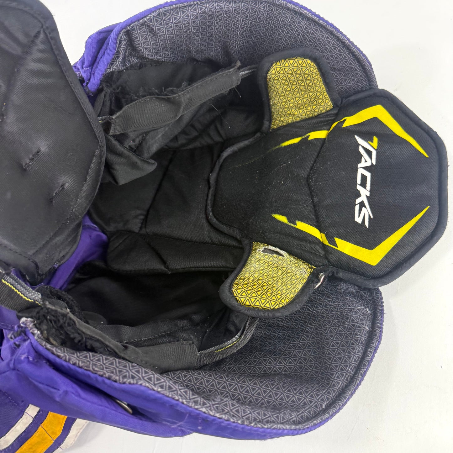 Used Purple/Yellow CCM Tacks 65C Pants | Small | E549
