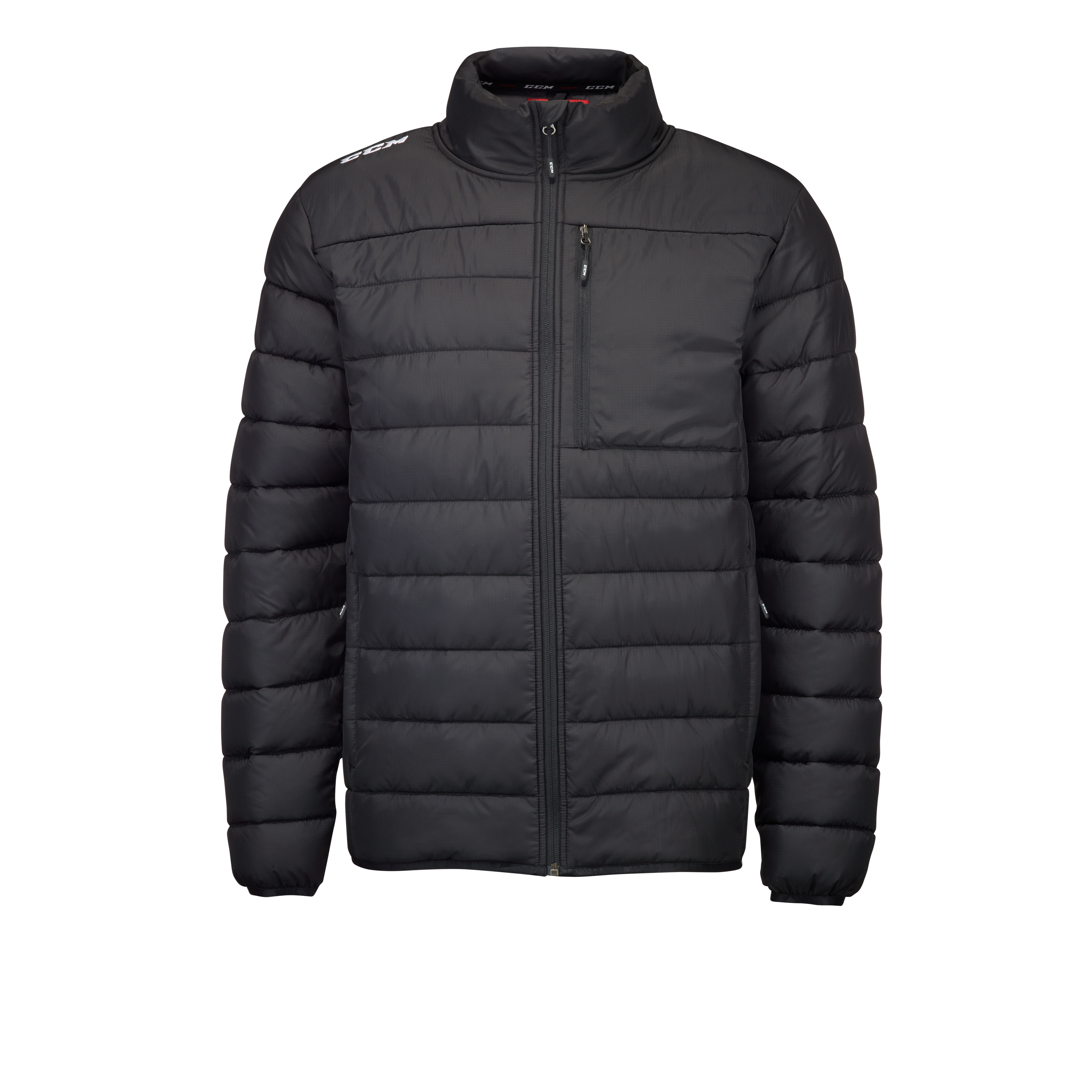 New CCM Black Team Quilted Winter Jacket | Youth XL | #191520014681 - Top Flight Hockey