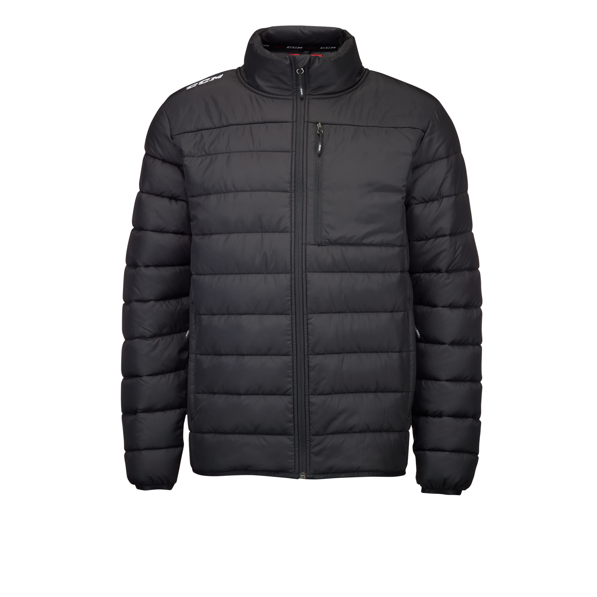 New CCM Black Team Quilted Winter Jacket | Youth XL | #191520014681 - Top Flight Hockey