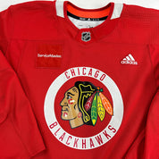 BLANK NO # - NEW Red Chicago Blackhawks Practice Jersey - Adidas MIC Size 58