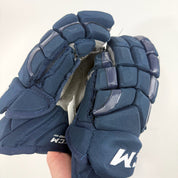 Used Navy CCM HG12 Gloves | 14" | D355