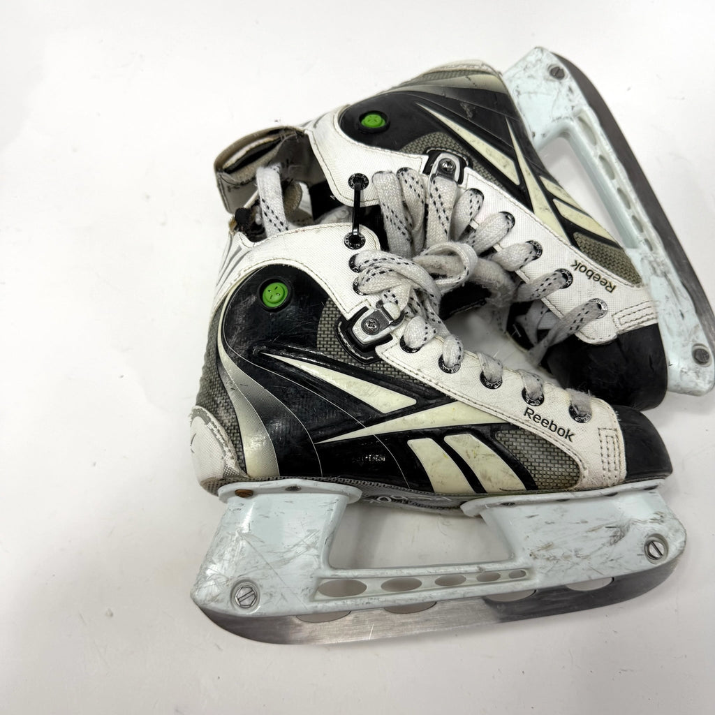 Used White Reebok 6K Skates | Size 3 D | AB488 - Top Flight Hockey
