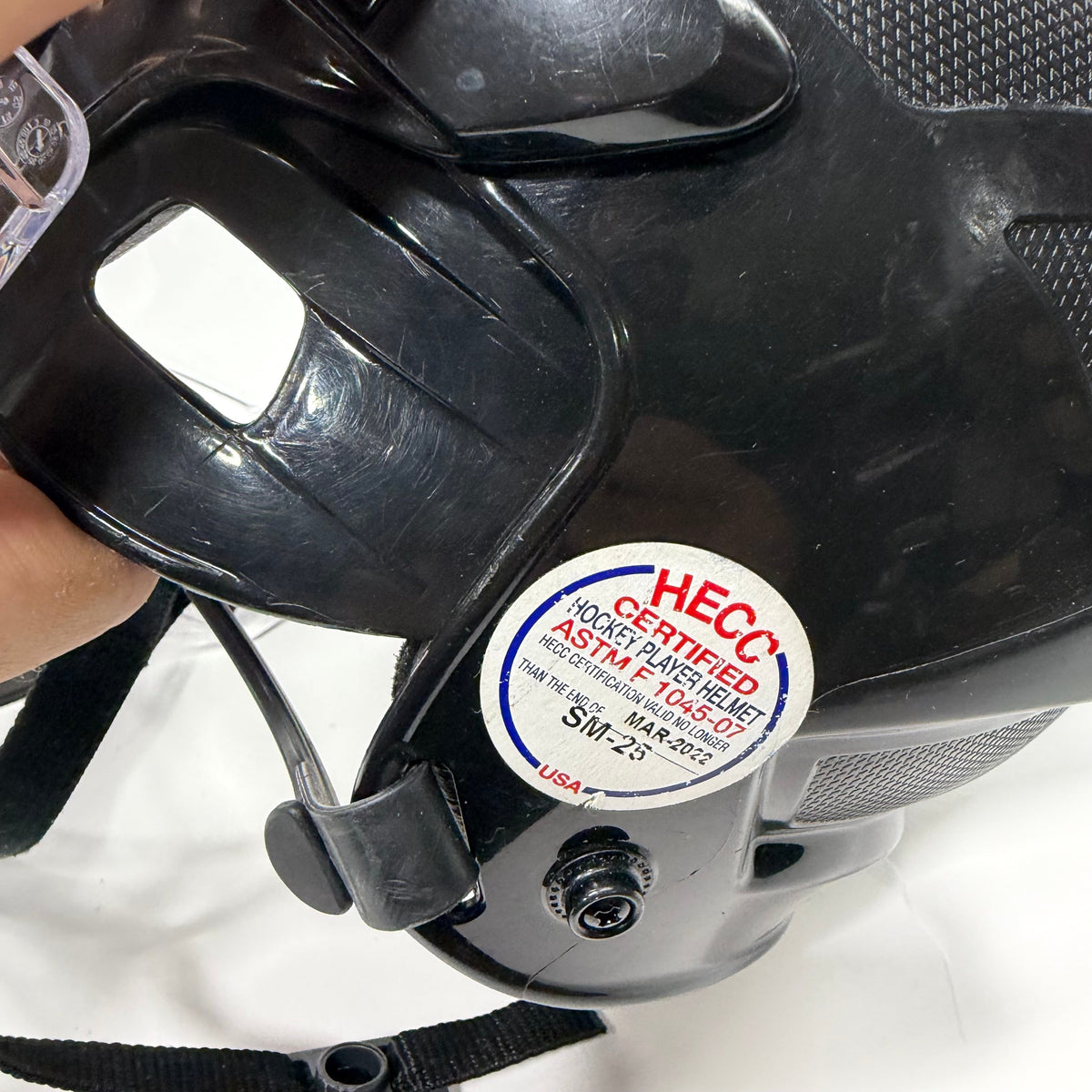 Used Black CCM FL40 Helmet with CCM Bubble | Senior Medium | AB223