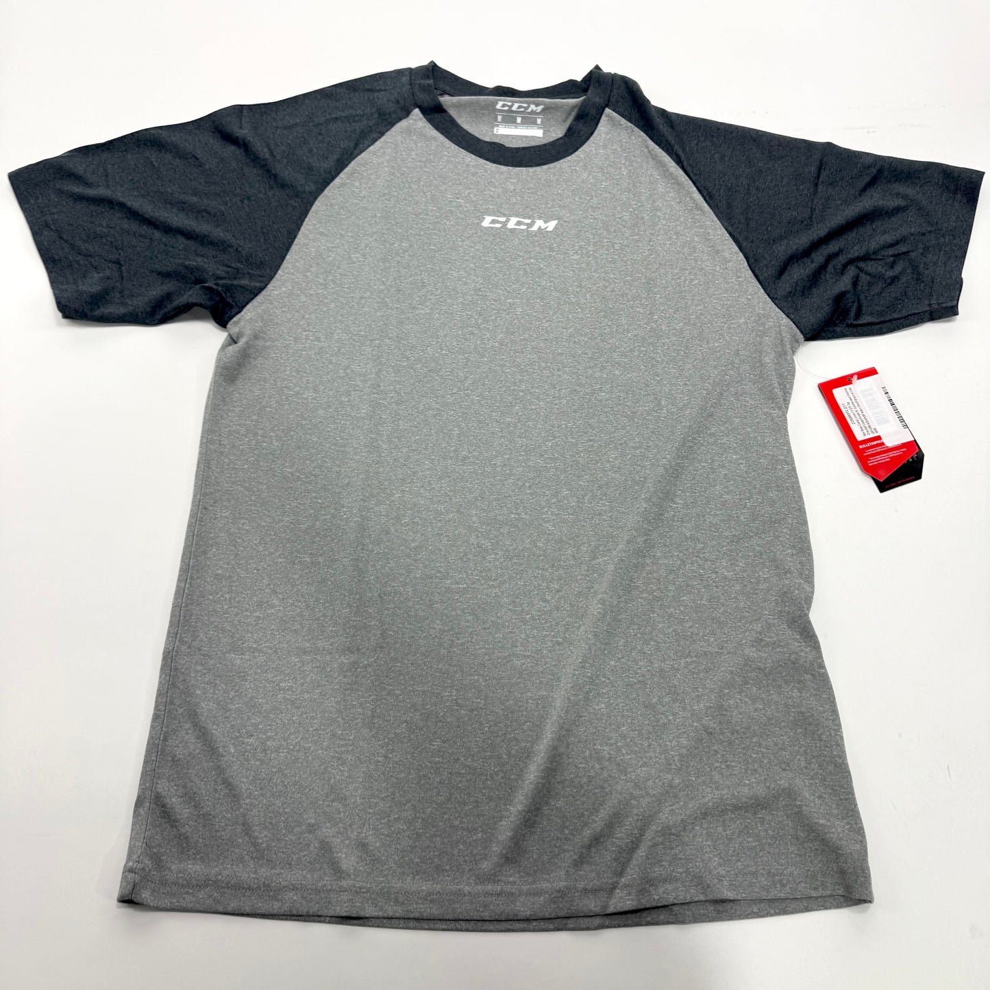 New CCM Mens Basecamp Two Tone Short Sleeve | Grey/Black | Senior M | #191520510848 - Top Flight Hockey