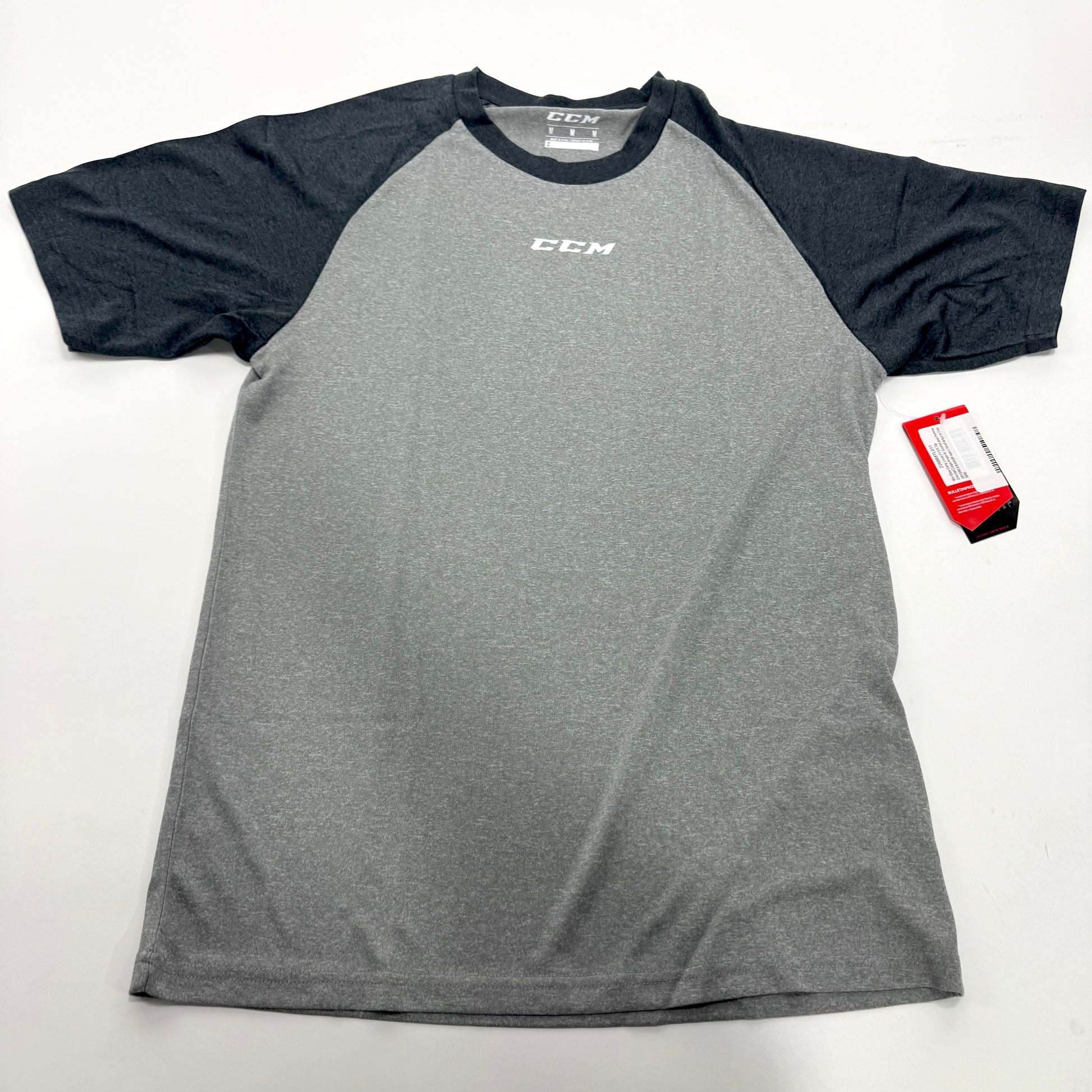 New CCM Mens Basecamp Two Tone Short Sleeve | Grey/Black | Senior M | #191520510848 - Top Flight Hockey