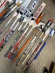 Large Lot of Broken Hockey Goalie Sticks for Projects - #C350 - Top Flight Hockey
