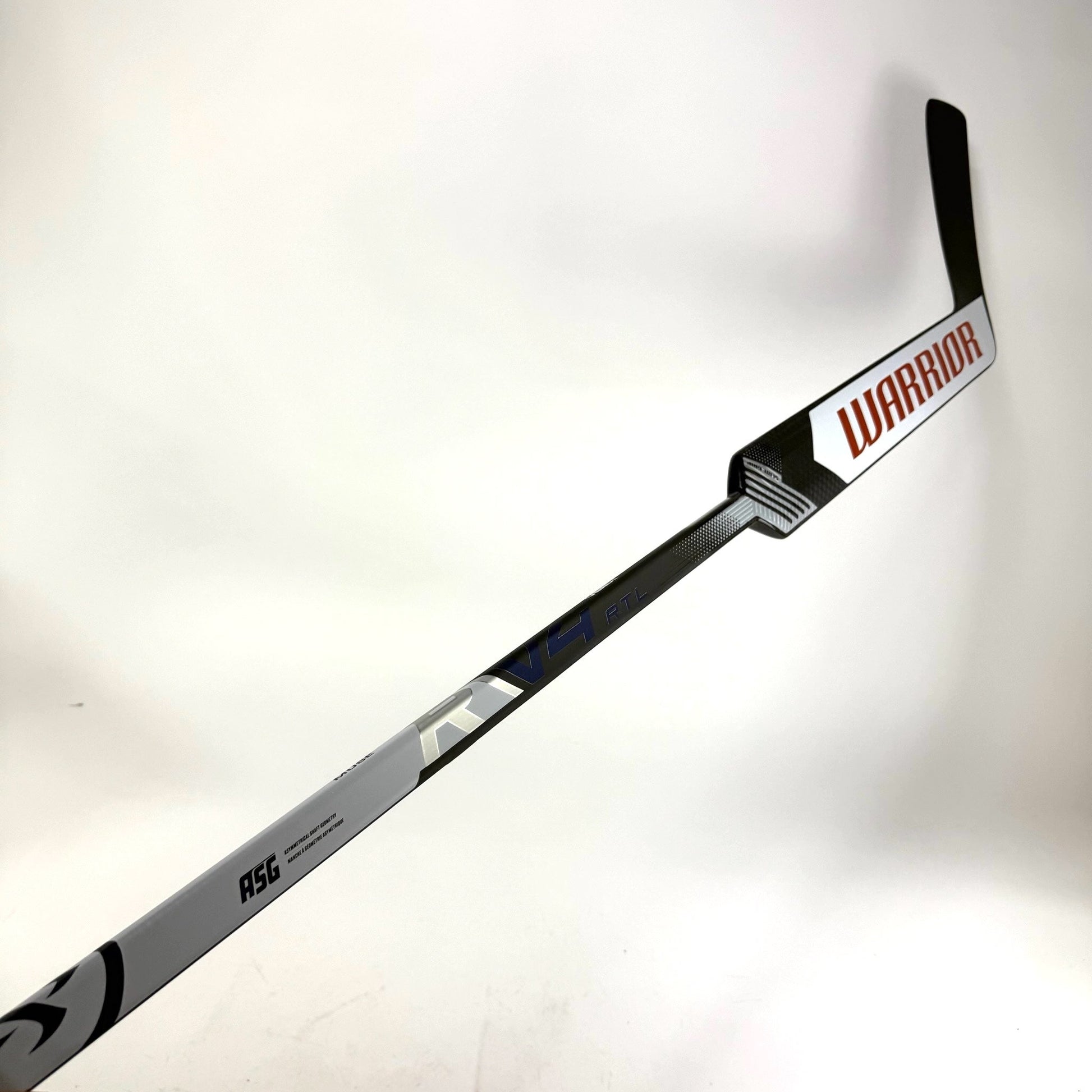 New Regular Orange/White Warrior Ritual V4 Goalie Stick | 27" Paddle Heel Curve | R304 - Top Flight Hockey
