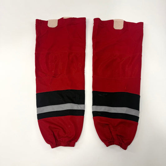 Used Red, Black, and Grey Chicago Steel Promo Night Socks