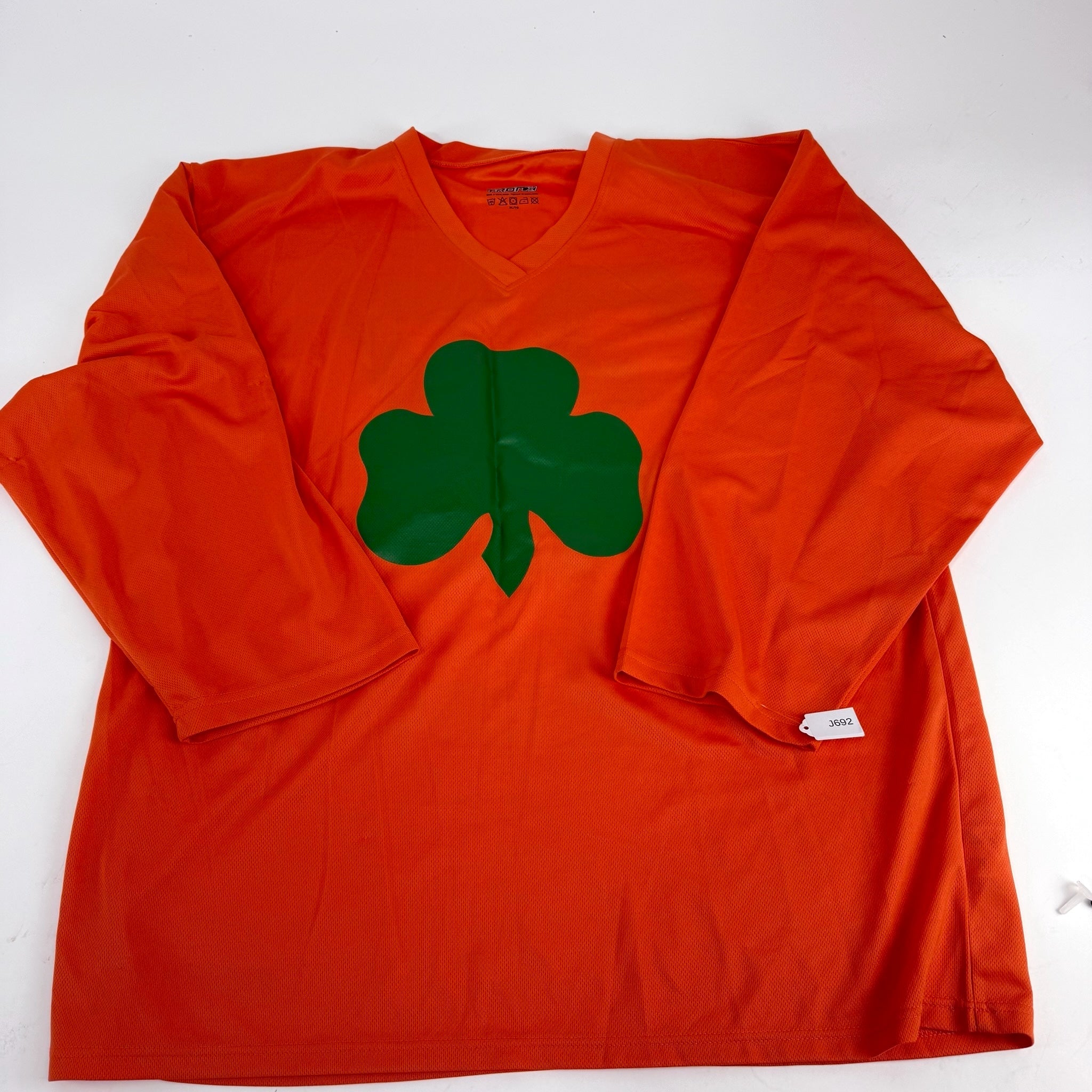 Used Orange Tron Shamrock Practice Jersey | Size XL | J692 - Top Flight Hockey