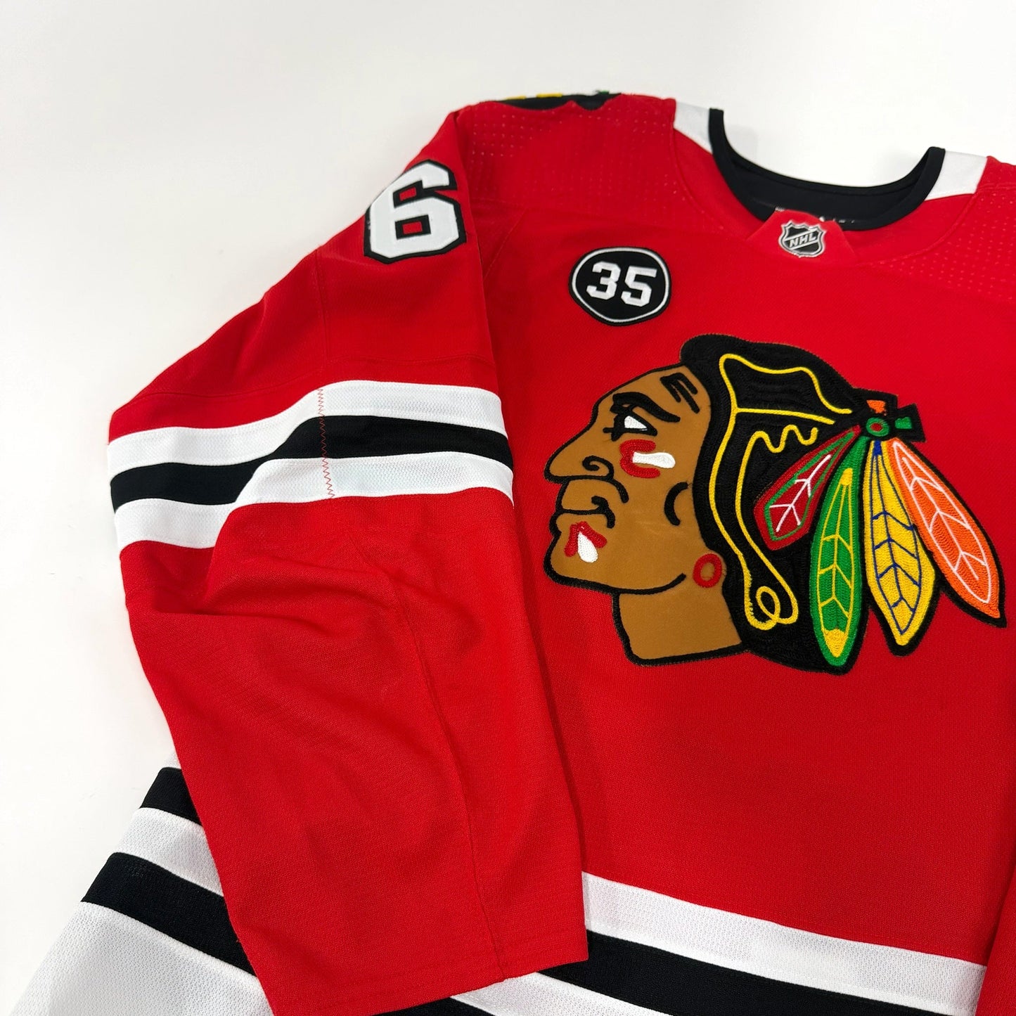 Riley Stillman #61 Home Chicago Blackhawks Team Issued Jersey 2021-2022, Set 2 | 6376-21751