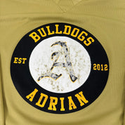 Used Adrian College Gold Flow Hockey Practice Jersey | Senior Medium