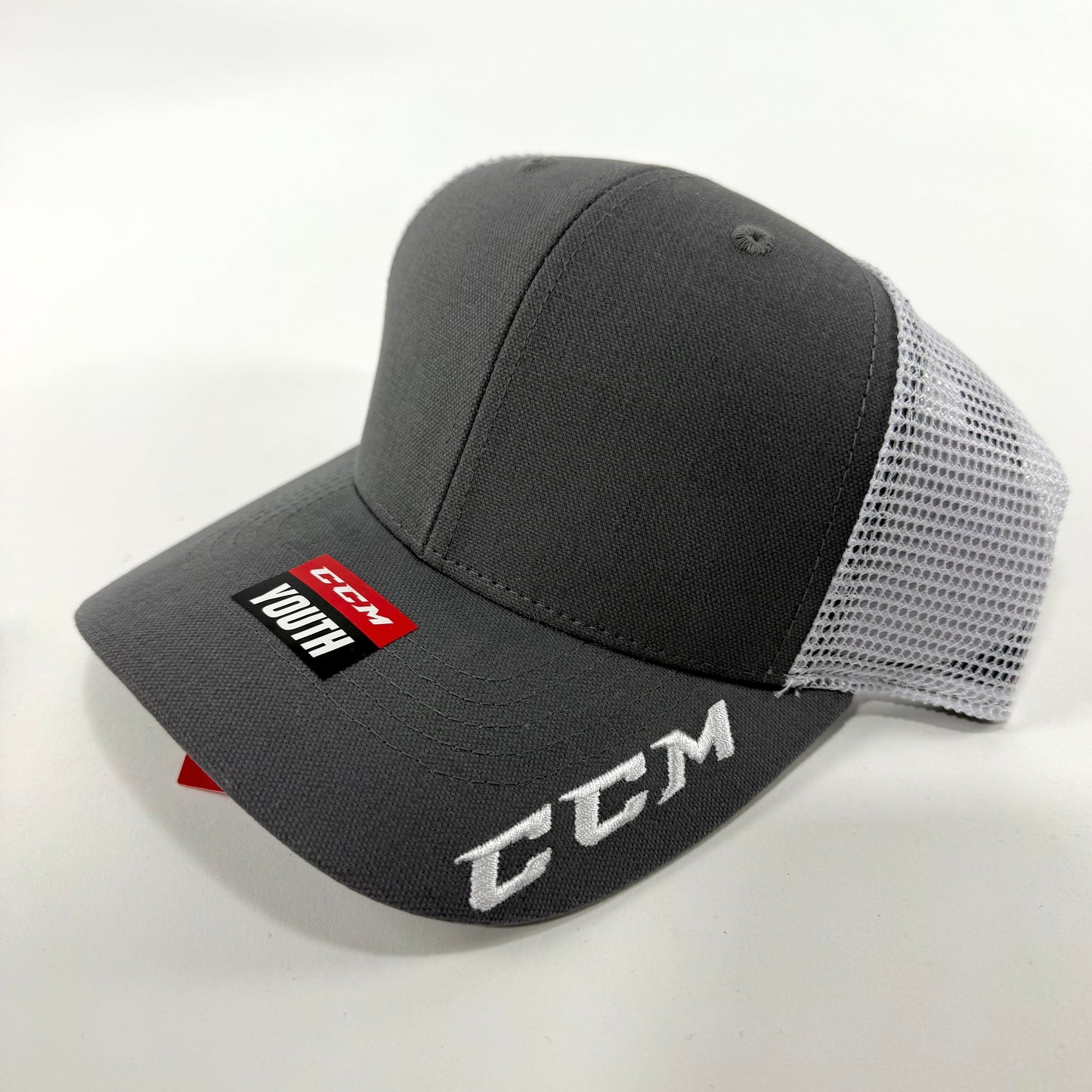 New Dark Grey CCM Team Trucker Cap | Youth | #888600333021 - Top Flight Hockey